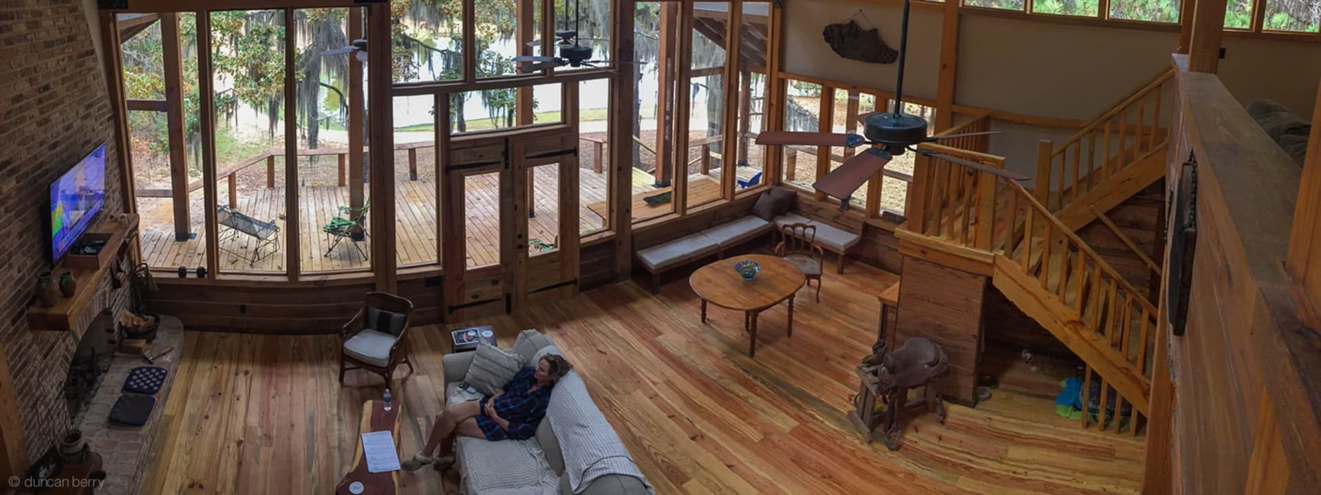 The timber framed house in Mississippi